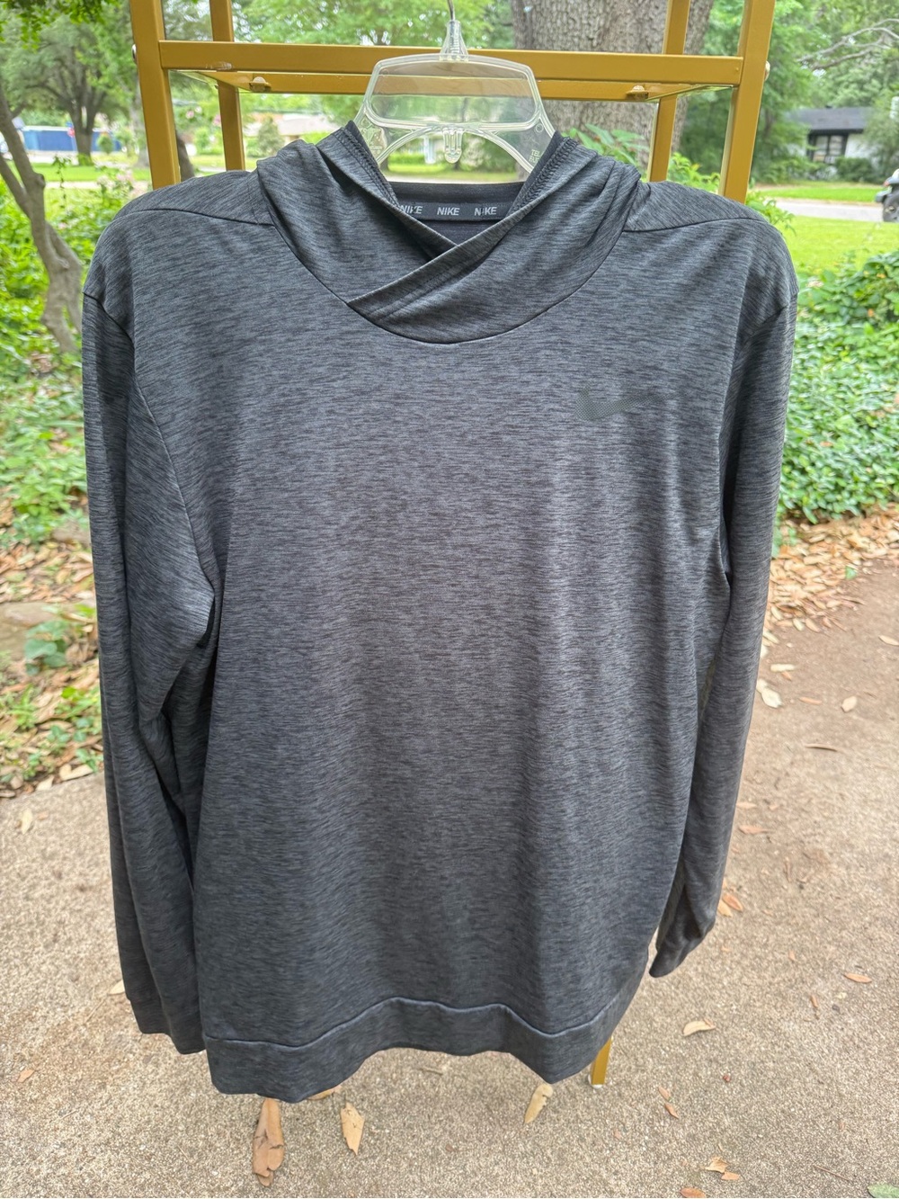 Nike Charcoal Gray Cross-Neck Pullover